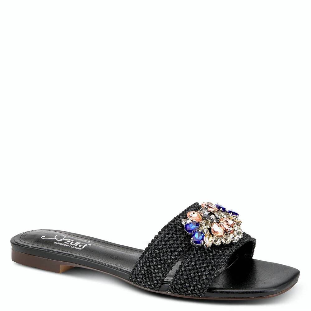 NEW AZURA women's enamor slide sandals in black